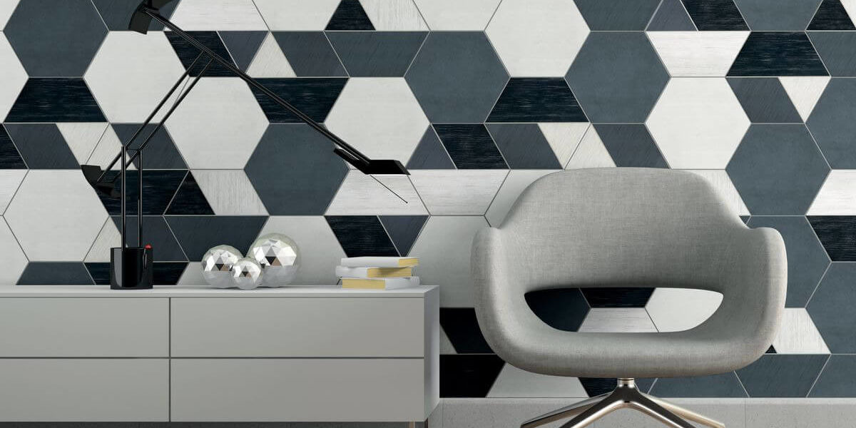 Large Hex Tile Wall 1200x600 1