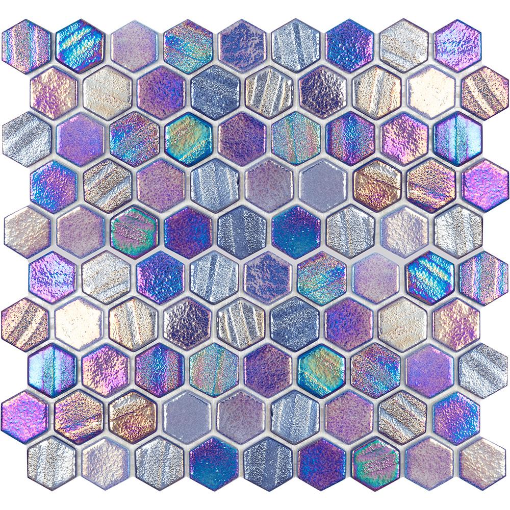 WEB Illusion Dark Blue Hex Mosaic