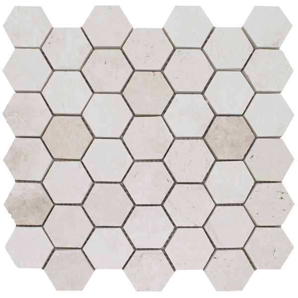 WEB Imperial Pearl 2in Hex Mosaic