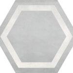 WEB 7x8 Form Ice Hexagon Frame Porcelain Tile