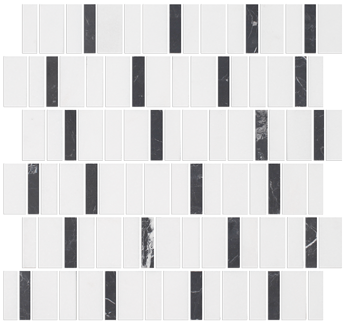 Metro Stone Thassos Irregular Stacked Blends