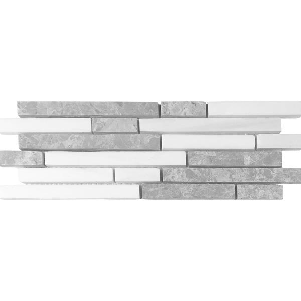 Welcome 21 DOLOMITE/NUVOLOSO BLEND PIXIE STRIPS HONED MOSAIC