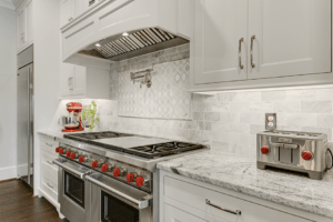Mixed Materials Backsplash