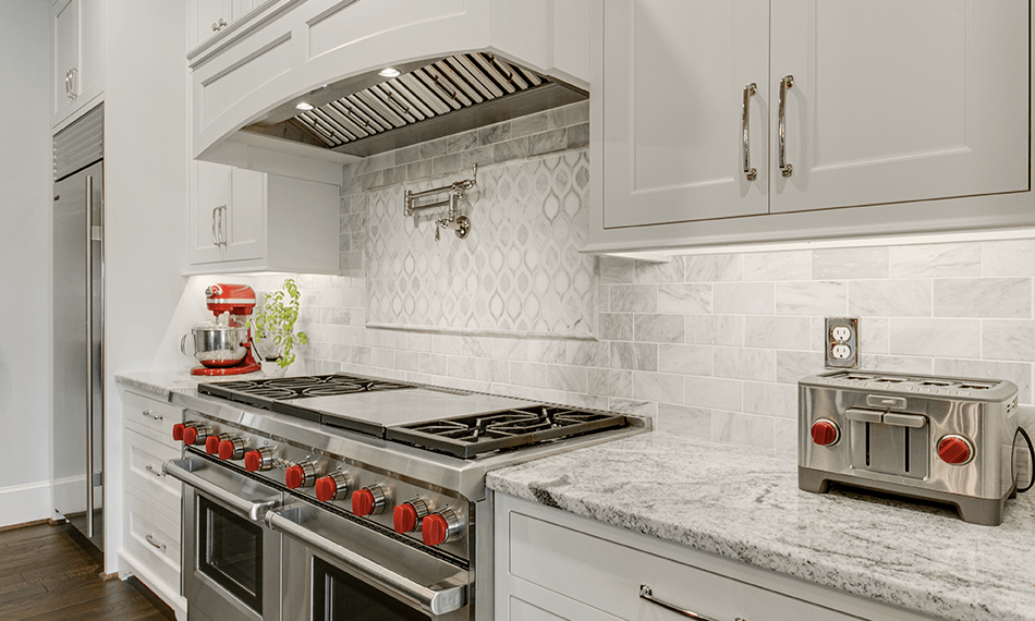 Mixed Materials Backsplash