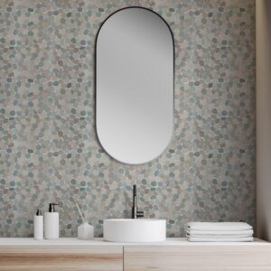 BeachStones_WhiteGreenTan_Room Scene