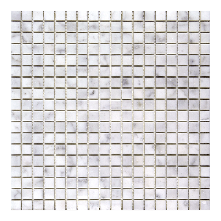 CARRARA WHITE POLISHED 5/8 X 5/8 MOSAIC