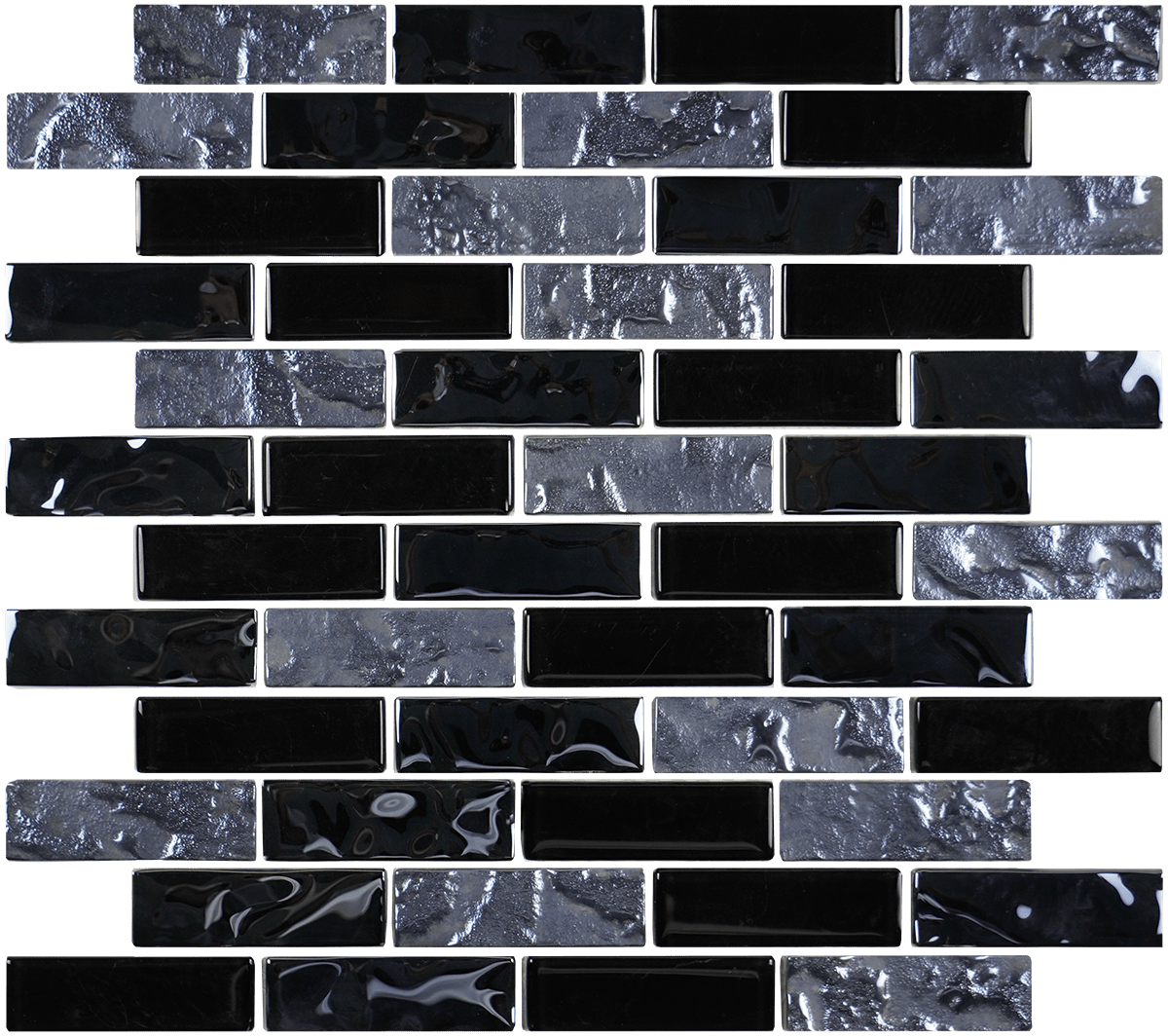 Welcome 19 WEB Metallic Black 1x3Mosaic MO 1